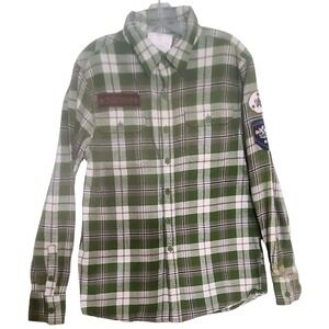 Whitetag Australia Men's Green Plaid Flannel Shirt Long Sleeve Button Up  Medium